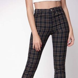 NWT BRANDY MELVILLE plaid Tilden pants